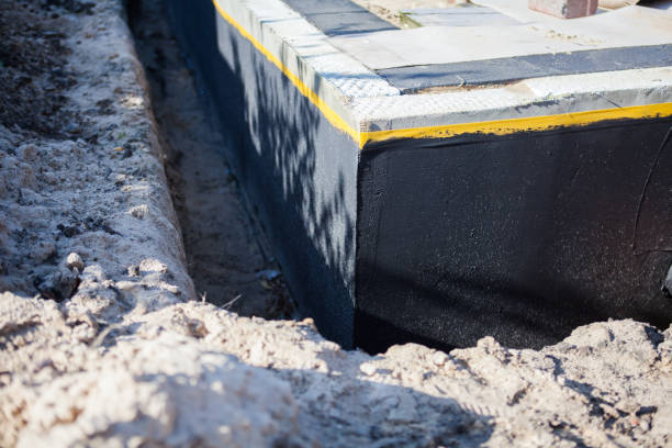 Residential Interior Drainage System installation at a Farmingdale, NJ home by SJ Waterproofing Pros